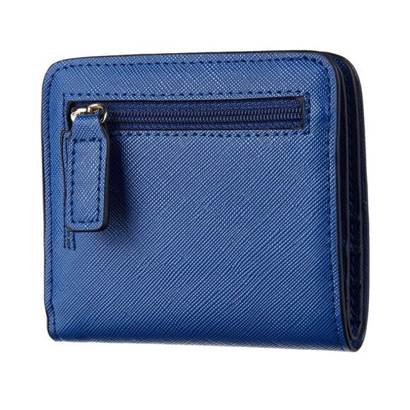 Bright Blue Leather Compact Wallet - Picture 6 of 6